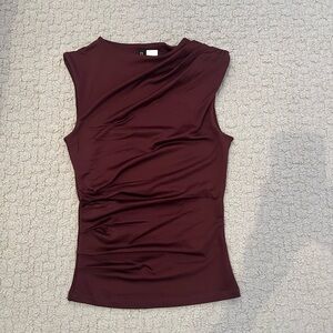 H&M Red Draped Top